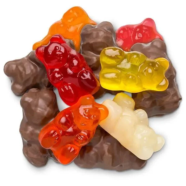 Albanese Milk Chocolate Covered Gummy Bears: 2.25LB Tub 2 Albanese Milk Chocolate Covered Gummy Bears: 2.25LB Tub - Image 2