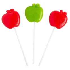 Apple-Shaped Lollipops: 12-Piece Box
