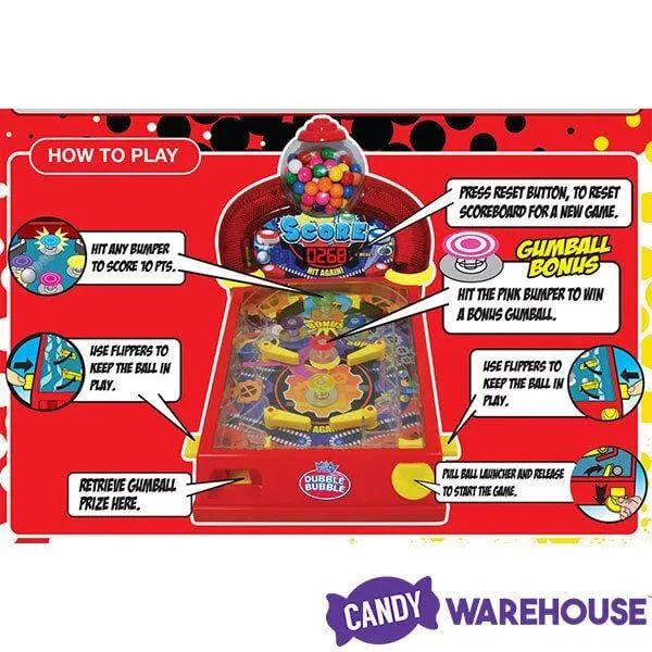 Arcade Pinball Gumball Machine With Dubble Bubble Gumballs 2 Arcade Pinball Gumball Machine With Dubble Bubble Gumballs - Image 2