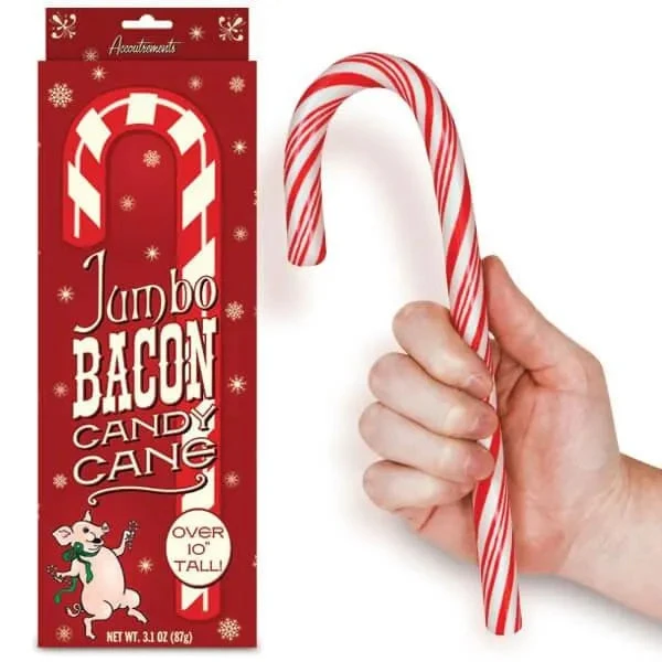 Archie McPhee Jumbo Bacon Candy Cane 1 Archie McPhee Jumbo Bacon Candy Cane