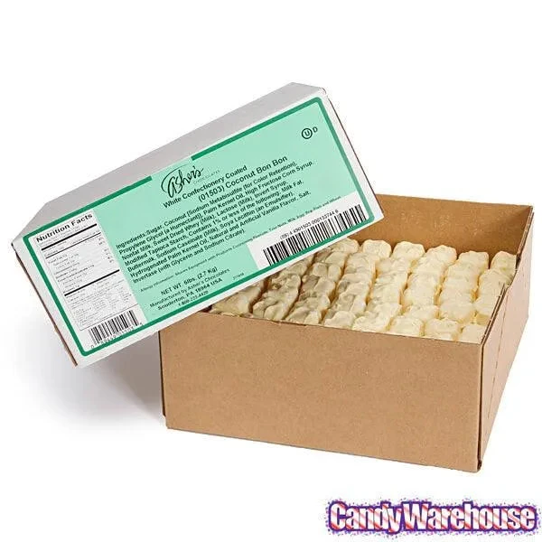 Asher's White Chocolate Coconut Bon Bons: 6LB Box 2 Asher's White Chocolate Coconut Bon Bons: 6LB Box - Image 2