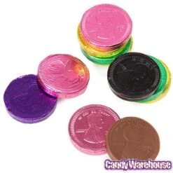 Assorted Colors Foiled Milk Chocolate Penny Parade Coins In Mesh Bags: 20-Piece Box 9 Assorted Colors Foiled Milk Chocolate Penny Parade Coins In Mesh Bags: 20-Piece Box -Candy Shop assorted colors foiled milk chocolate penny parade coins in mesh bags 20 piece box candy warehouse 5