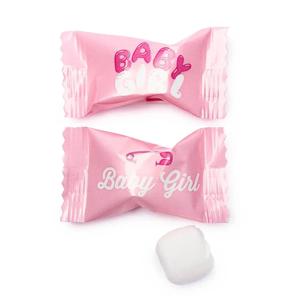 Baby Shower - Baby Girl Wrapped Buttermint Creams: 300-Piece Case 1 Baby Shower - Baby Girl Wrapped Buttermint Creams: 300-Piece Case