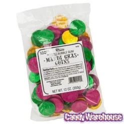 Bee International Mardi Gras Bubble Gum Coins: 100-Piece Bag -Candy Shop bee international mardi gras bubble gum coins 100 piece bag candy warehouse 5 1b46c966 980e 4c6f 8e57 81fd0e01410e