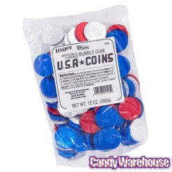 Bee International Patriotic USA Bubble Gum Coins: 100-Piece Bag -Candy Shop bee international patriotic usa bubble gum coins 100 piece bag candy warehouse 4 7f9d03cf d3d2 4d0b 9e86 10103555666f