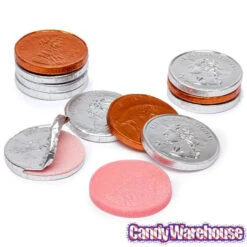 Bee International Silver And Copper Foiled Bubble Gum Coins: 100-Piece Bag -Candy Shop bee international silver and copper foiled bubble gum coins 100 piece bag candy warehouse 4 a66f8f3c ae69 41f4 897b 802fd73613b5