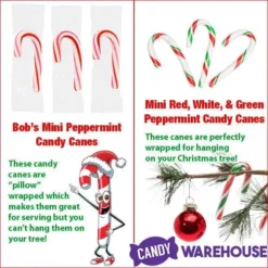 Bobs Sweet Stripes Mini Peppermint Candy Canes: 260-Piece Tub 8 Bobs Sweet Stripes Mini Peppermint Candy Canes: 260-Piece Tub -Candy Shop bobs sweet stripes mini peppermint candy canes 280 piece tub candy warehouse 3