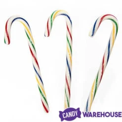 Bobs Sweet Stripes Rainbow Cherry Candy Canes: 12-Piece Box -Candy Shop bobs sweet stripes rainbow cherry candy canes 12 piece box candy warehouse 3