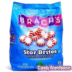 Brach's Peppermint Star Brites Mints Candy: 300-Piece Bag -Candy Shop brach s peppermint star brites mints candy 300 piece bag candy warehouse 3