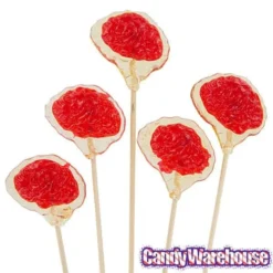 Brain Hard Candy Lollipops: 12-Piece Bag -Candy Shop brain hard candy lollipops 12 piece bag candy warehouse 4