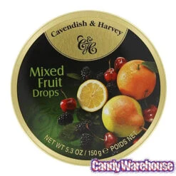Cavendish & Harvey Hard Candy Drops Tins - Mixed Fruit: 12-Piece Box 5 Cavendish & Harvey Hard Candy Drops Tins - Mixed Fruit: 12-Piece Box -Candy Shop cavendish and harvey hard candy drops tins mixed fruit 12 piece box candy warehouse 3