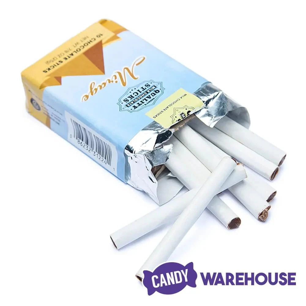 Chocolate Candy Cigarettes Packs: 24-Piece Display 3 Chocolate Candy Cigarettes Packs: 24-Piece Display - Image 3