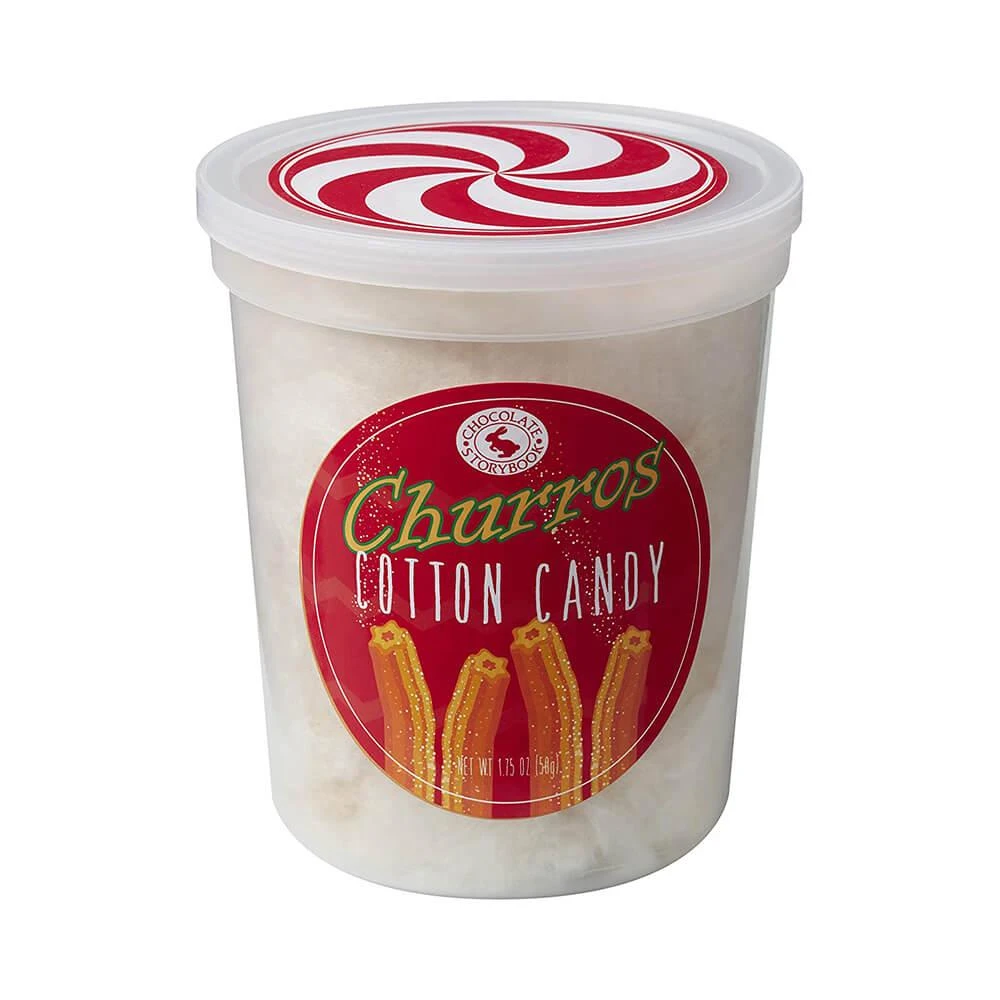 Chocolate Storybook Cotton Candy - Churros: 1-Ounce Tub 1 Chocolate Storybook Cotton Candy - Churros: 1-Ounce Tub