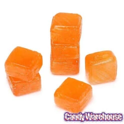 Cubes Hard Candy - Tangerine: 3LB Bag -Candy Shop cubes hard candy tangerine 3lb bag candy warehouse 3