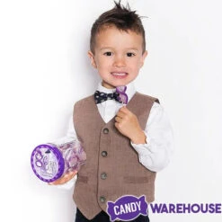 CurlyCutes Petite Crystal Ribbon Pops - Purple Grape: 20-Piece Jar -Candy Shop curlycutes petite crystal ribbon pops purple grape 20 piece jar candy warehouse 3