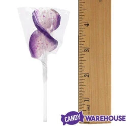 CurlyCutes Petite Crystal Ribbon Pops - Purple Grape: 20-Piece Jar -Candy Shop curlycutes petite crystal ribbon pops purple grape 20 piece jar candy warehouse 6