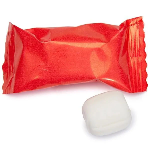 Custom Logo Red Wrapped Butter Mint Creams: 5000-Piece Minimum 1 Custom Logo Red Wrapped Butter Mint Creams: 5000-Piece Minimum