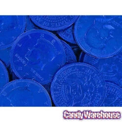 Dark Blue Foiled Milk Chocolate Coins: 1LB Bag 9 Dark Blue Foiled Milk Chocolate Coins: 1LB Bag -Candy Shop dark blue foiled milk chocolate coins 1lb bag candy warehouse 5