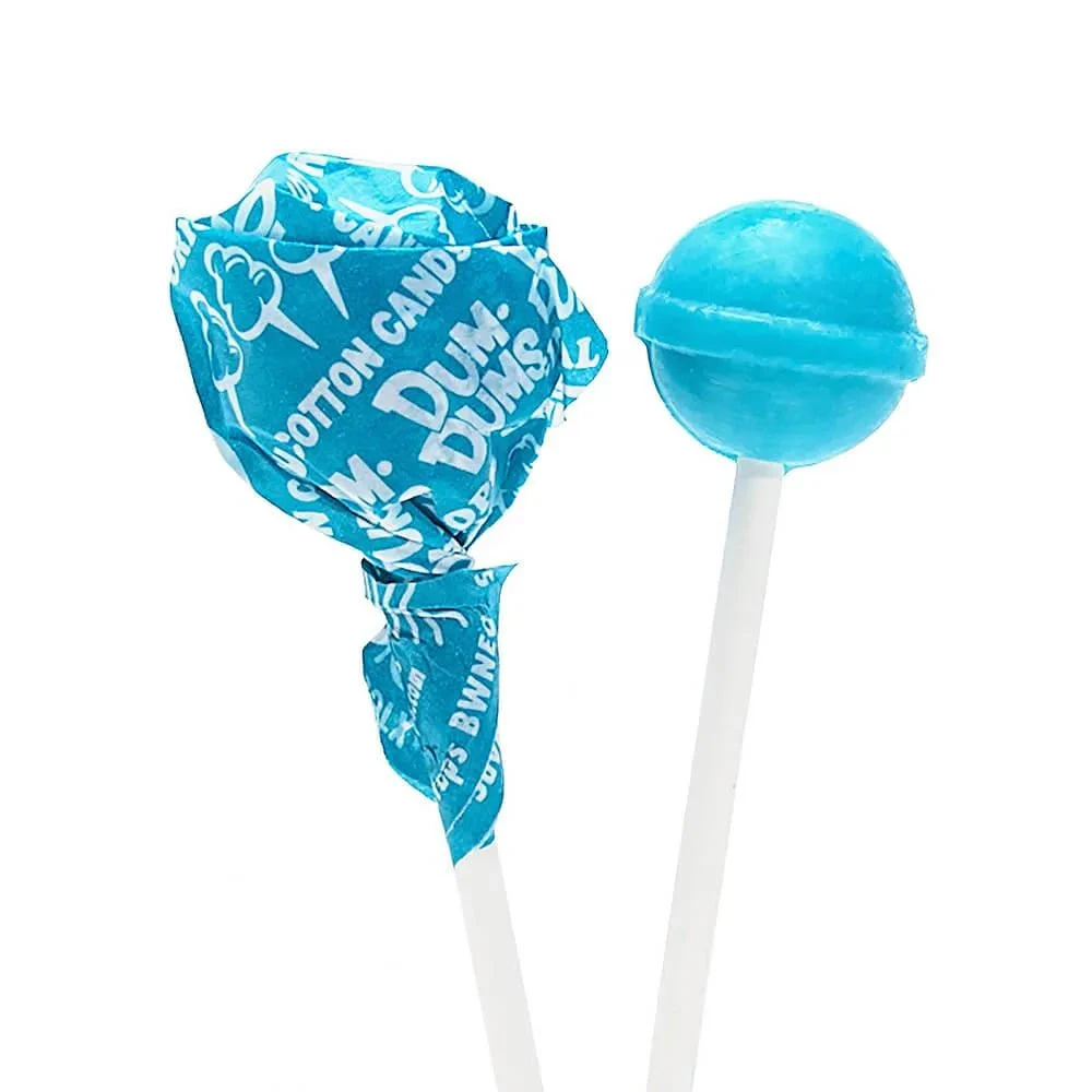 Dum Dums Caribbean Blue Party Pops - Cotton Candy: 75-Piece Bag 1 Dum Dums Caribbean Blue Party Pops - Cotton Candy: 75-Piece Bag