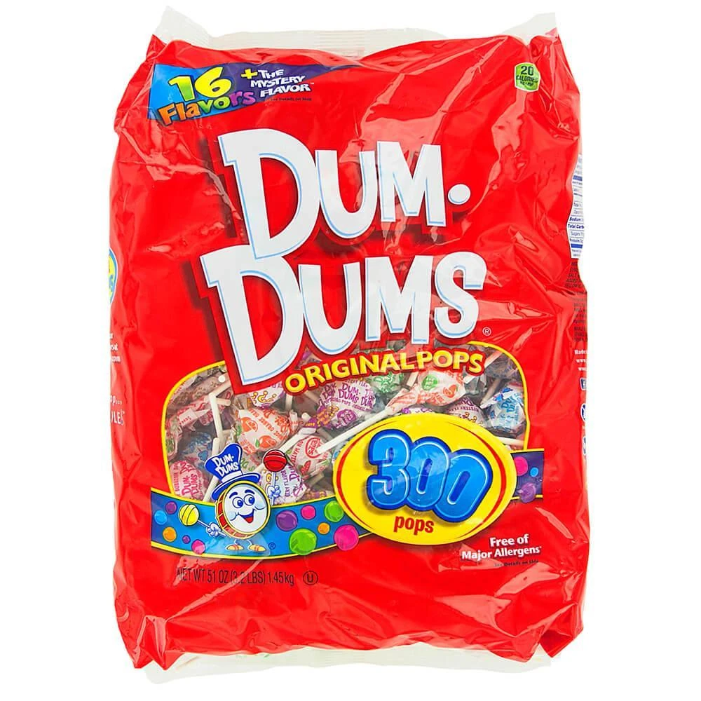 Dum Dums Original Pops Ball Lollipops: 300-Piece Bag 1 Dum Dums Original Pops Ball Lollipops: 300-Piece Bag