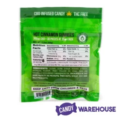 Eddy Edibles Hot Cinnamon CBD Gummies THC Free 300mg: 30 Gummy Bears -Candy Shop eddy edibles hot cinnamon cbd gummies thc free 300mg 30 gummy bears candy warehouse 4