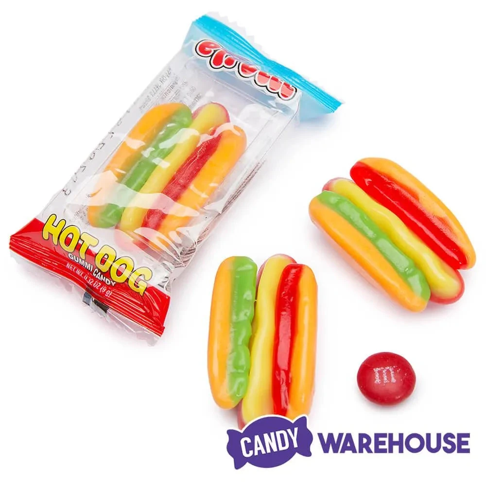 Efrutti Gummy Hot Dogs Candy: 60-Piece Box 4 Efrutti Gummy Hot Dogs Candy: 60-Piece Box - Image 4