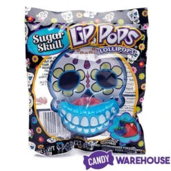 Flix Candy Day Of The Dead Sweet Skull Lip Pops Candy Packs: 12-Piece Display -Candy Shop flix candy day of the dead sweet skull lip pops candy packs 12 piece display candy warehouse 3
