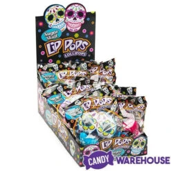 Flix Candy Day Of The Dead Sweet Skull Lip Pops Candy Packs: 12-Piece Display -Candy Shop flix candy day of the dead sweet skull lip pops candy packs 12 piece display candy warehouse 8