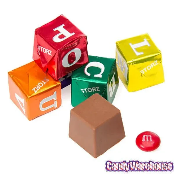 Foiled Chocolate And Hazelnut ABC Blocks Candy: 145-Piece Tub 3 Foiled Chocolate And Hazelnut ABC Blocks Candy: 145-Piece Tub - Image 3