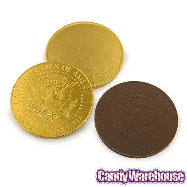 Fort Knox Gold Foiled Milk Chocolate US Dollar Medallions: 30-Piece Box 2 Fort Knox Gold Foiled Milk Chocolate US Dollar Medallions: 30-Piece Box - Image 2