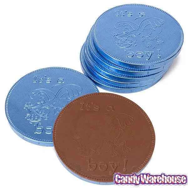 Fort Knox It's A Boy Foiled Milk Chocolate 4-Inch Medallions: 20-Piece Box 3 Fort Knox It's A Boy Foiled Milk Chocolate 4-Inch Medallions: 20-Piece Box - Image 3