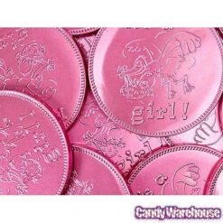Fort Knox It's A Girl Foiled Milk Chocolate 4-Inch Medallions: 20-Piece Box -Candy Shop fort knox it s a girl foiled milk chocolate 4 inch medallions 20 piece box candy warehouse 4