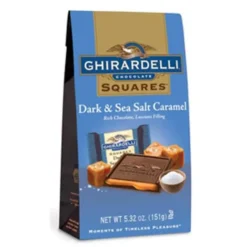 Ghirardelli Dark Chocolate Squares With Sea Salt Caramel Filling 5-Ounce Bags: 6-Piece Box