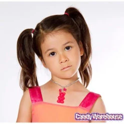 Giant Gummy Bear Necklace - Red -Candy Shop giant gummy bear necklace red candy warehouse 3