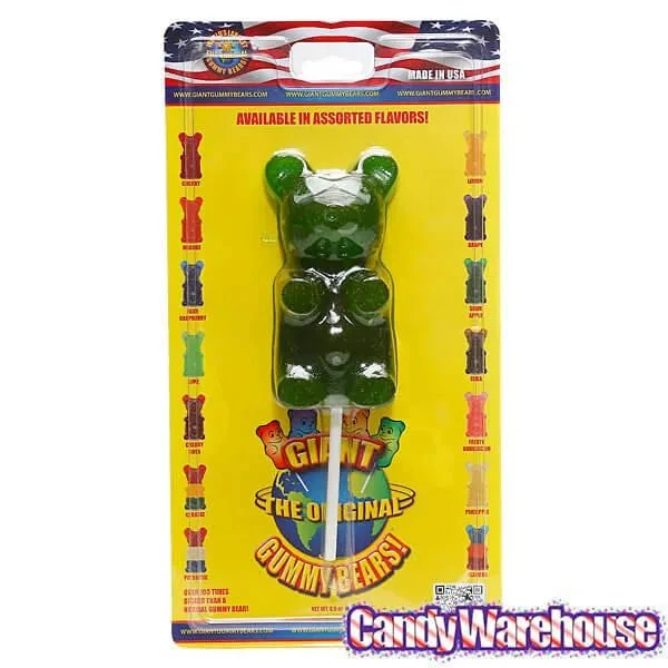 Giant Gummy Bear On A Stick - Sour Apple 4 Giant Gummy Bear On A Stick - Sour Apple - Image 4