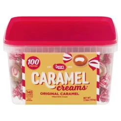 Goetze's Caramel Creams Bulls Eyes Candy - Vanilla: 100-Piece Tub