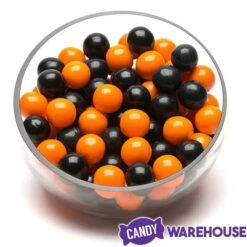Gumballs Color Combo - Orange And Black: 4LB Box -Candy Shop gumballs color combo orange and black 4lb box candy warehouse 3
