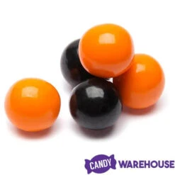 Gumballs Color Combo - Orange And Black: 4LB Box -Candy Shop gumballs color combo orange and black 4lb box candy warehouse 4