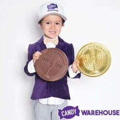 Happy Hanukkah Milk Chocolate Giant Gelt: 8.65-Ounce Coin -Candy Shop happy hanukkah milk chocolate giant gelt 8 65 ounce coin candy warehouse 4