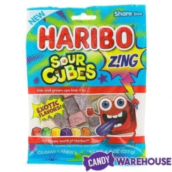 Haribo Zing Sour Cubes Gummy Candy: 3LB Box -Candy Shop haribo zing sour cubes gummy candy 3lb box candy warehouse 5