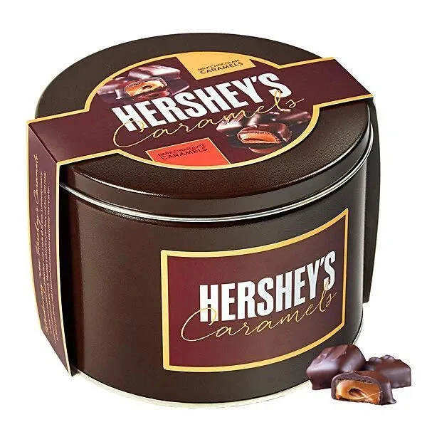 Hershey's Caramels - Milk And Dark Chocolate Caramel Candy: 2.5LB Gift Tin 1 Hershey's Caramels - Milk And Dark Chocolate Caramel Candy: 2.5LB Gift Tin