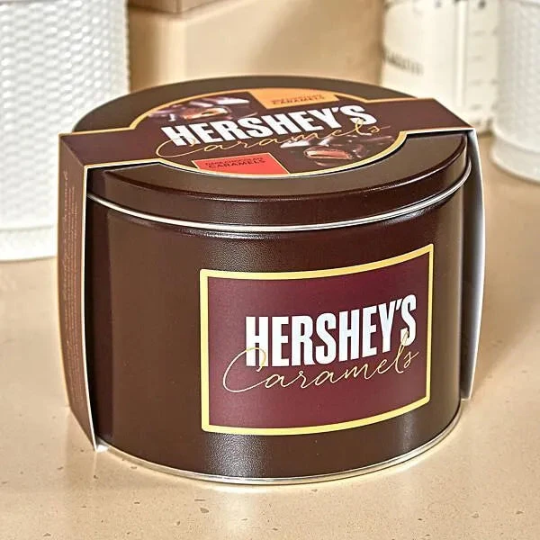 Hershey's Caramels - Milk And Dark Chocolate Caramel Candy: 2.5LB Gift Tin 5 Hershey's Caramels - Milk And Dark Chocolate Caramel Candy: 2.5LB Gift Tin - Image 5