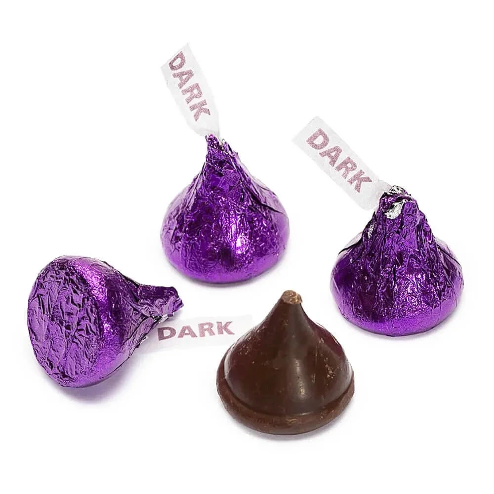 Hershey's Kisses Purple Foiled Dark Chocolate Candy: 1LB Bag 1 Hershey's Kisses Purple Foiled Dark Chocolate Candy: 1LB Bag