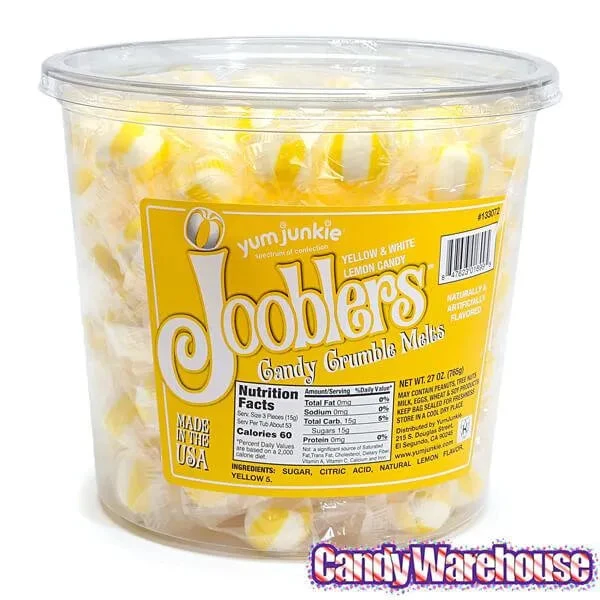 Jooblers Candy Crumble Melts - Lemon: 160-Piece Tub 2 Jooblers Candy Crumble Melts - Lemon: 160-Piece Tub - Image 2