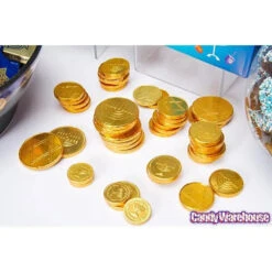 Madelaine Chanukah Gelt Gold Foiled Milk Chocolate Coins: 5LB Bag -Candy Shop madelaine chanukah gelt gold foiled milk chocolate coins 5lb bag candy warehouse 3