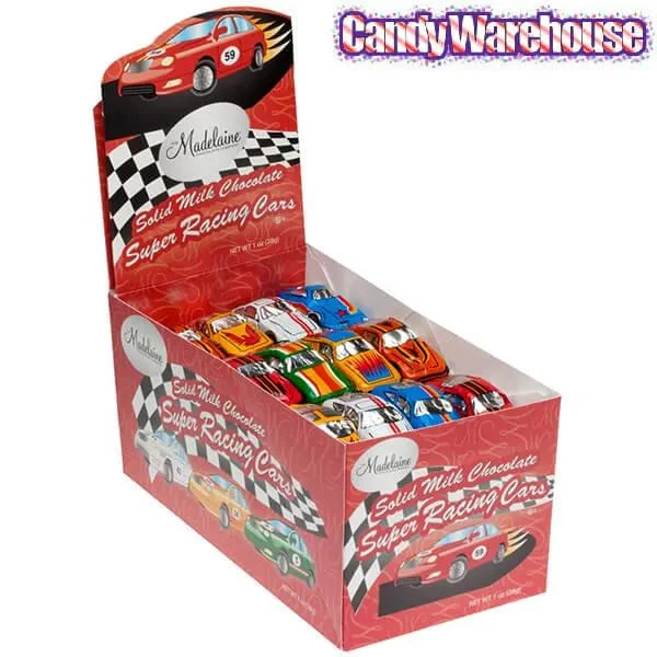 Madelaine Foiled Milk Chocolate Race Cars: 60-Piece Display 2 Madelaine Foiled Milk Chocolate Race Cars: 60-Piece Display - Image 2