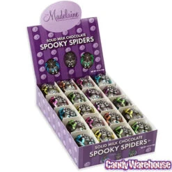 Madelaine Foiled Milk Chocolate Spooky Spiders: 60-Piece Display -Candy Shop madelaine foiled milk chocolate spooky spiders 60 piece display candy warehouse 3