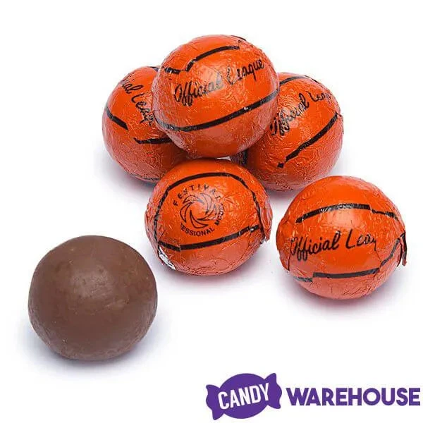 Madelaine Foiled Milk Chocolate Sports Balls 2-Ounce Mesh Bags - Basketball: 24-Piece Tub 3 Madelaine Foiled Milk Chocolate Sports Balls 2-Ounce Mesh Bags - Basketball: 24-Piece Tub - Image 3