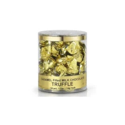 Madelaine Gold Foiled Caramel Filled Chocolate Truffles: 30-Piece Tub -Candy Shop madelaine gold foiled caramel filled chocolate truffles 30 piece tub candy warehouse 4