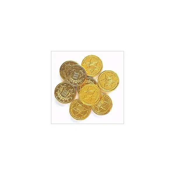 Madelaine Gold Foiled Milk Chocolate Coins - Small: 5LB Bag 2 Madelaine Gold Foiled Milk Chocolate Coins - Small: 5LB Bag - Image 2